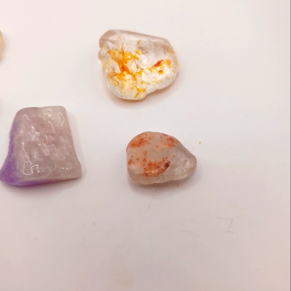 Quartz Crystals Tumbles with Inclusions Bundle of Lot of 9 - Picture 9 of 11